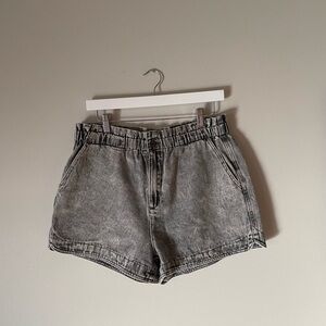 Thread & Supply Black Gray Washed Denim Shorts Size XL